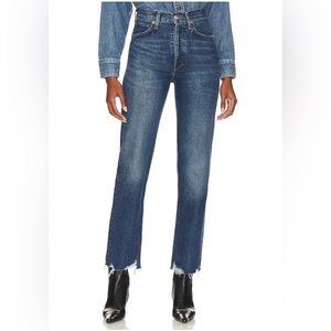 AGOLDE 90s Pinch Waist High Rise Straight Jeans in Swindle